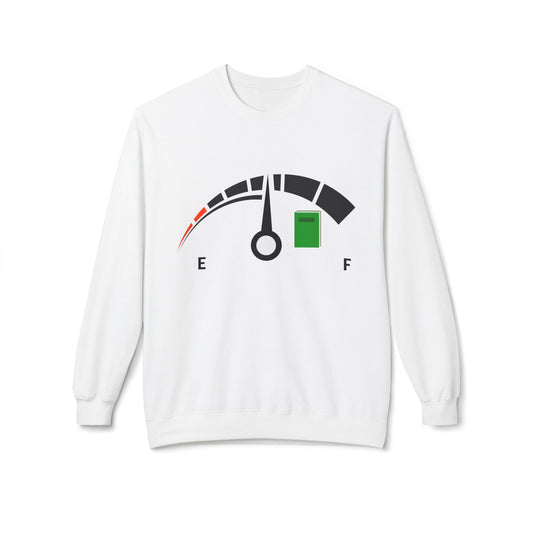 Teen/Adult Unisex Running on Books Sweatshirt – Fuel Gauge Reader Crewneck