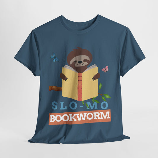 Teen/Adult Unisex – Slo-Mo Bookworm Sloth Tee