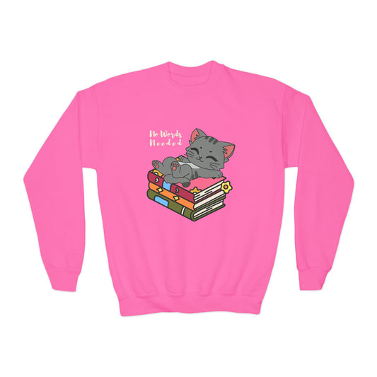 Youth No Words Needed Sweatshirt – Peace, Paws & Pages