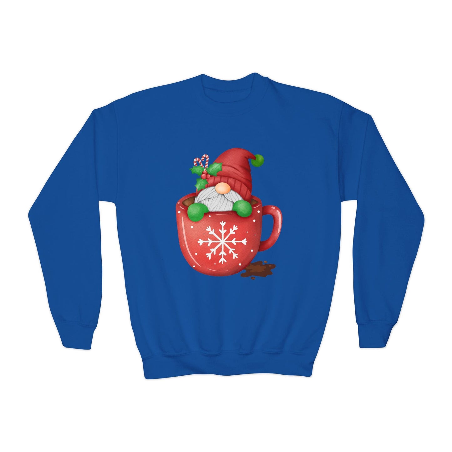 Youth Gnome Cocoa Sweatshirt â€“ Holiday Mug Design Printify