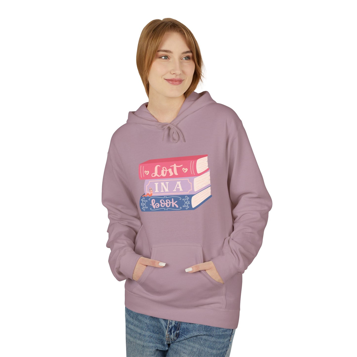 Teen/Adult Unisex Lost in a Book Stack Hoodie