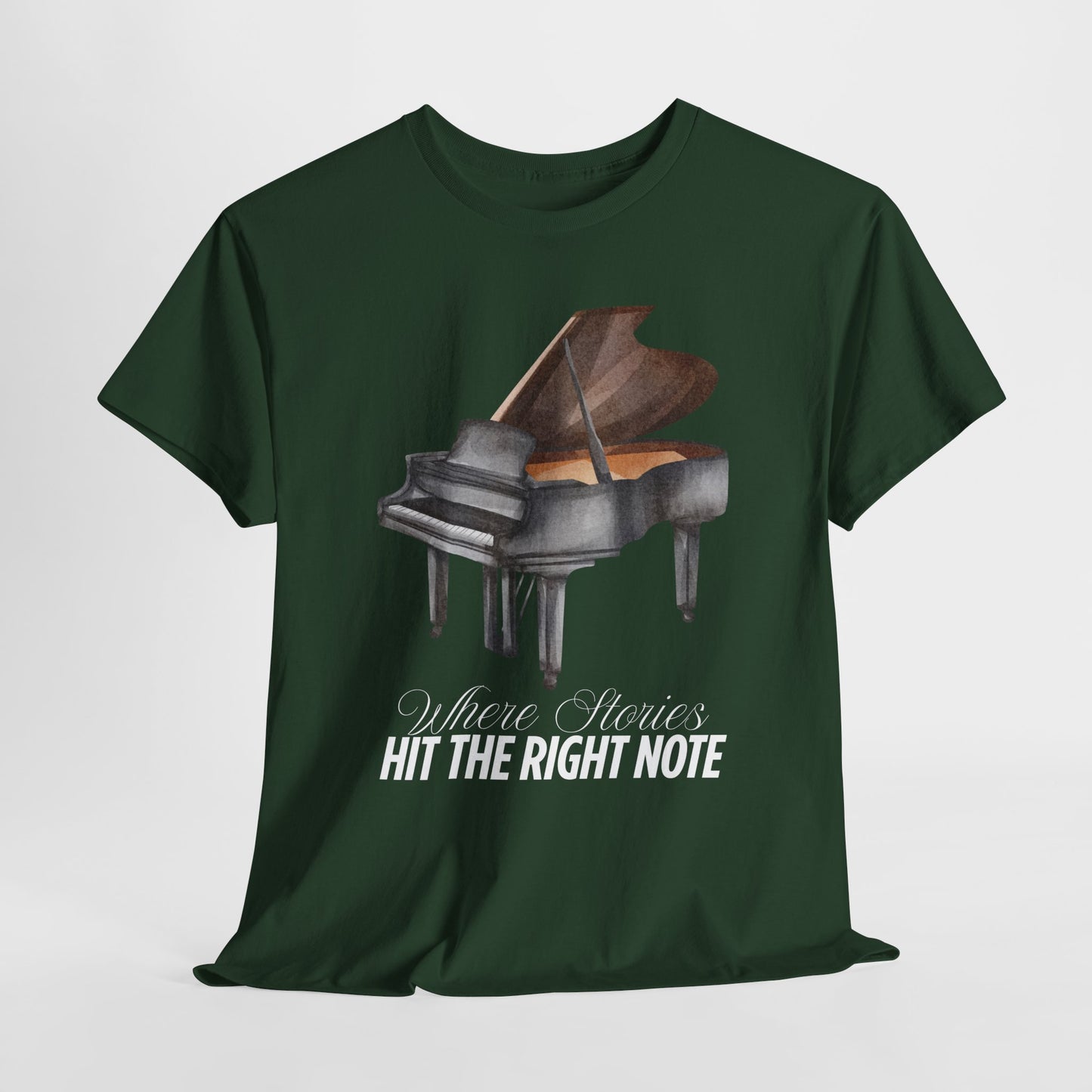 Teen/Adult Unisex Hit the Right Note Tee – For Readers and Musicians Who Feel Every Word