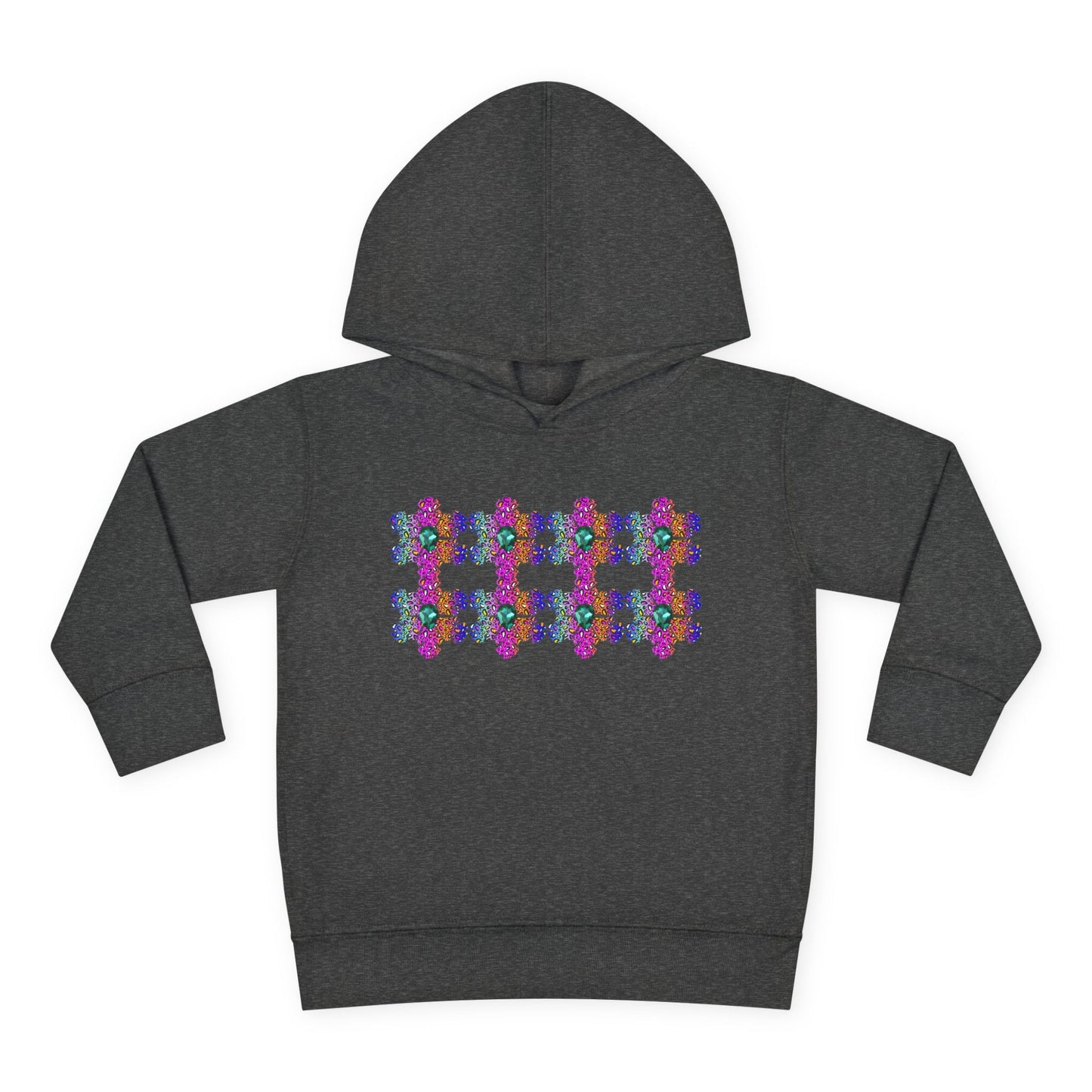 Toddler Color Burst Hoodie â€“ Vibrant Snowflake Pattern Design Printify