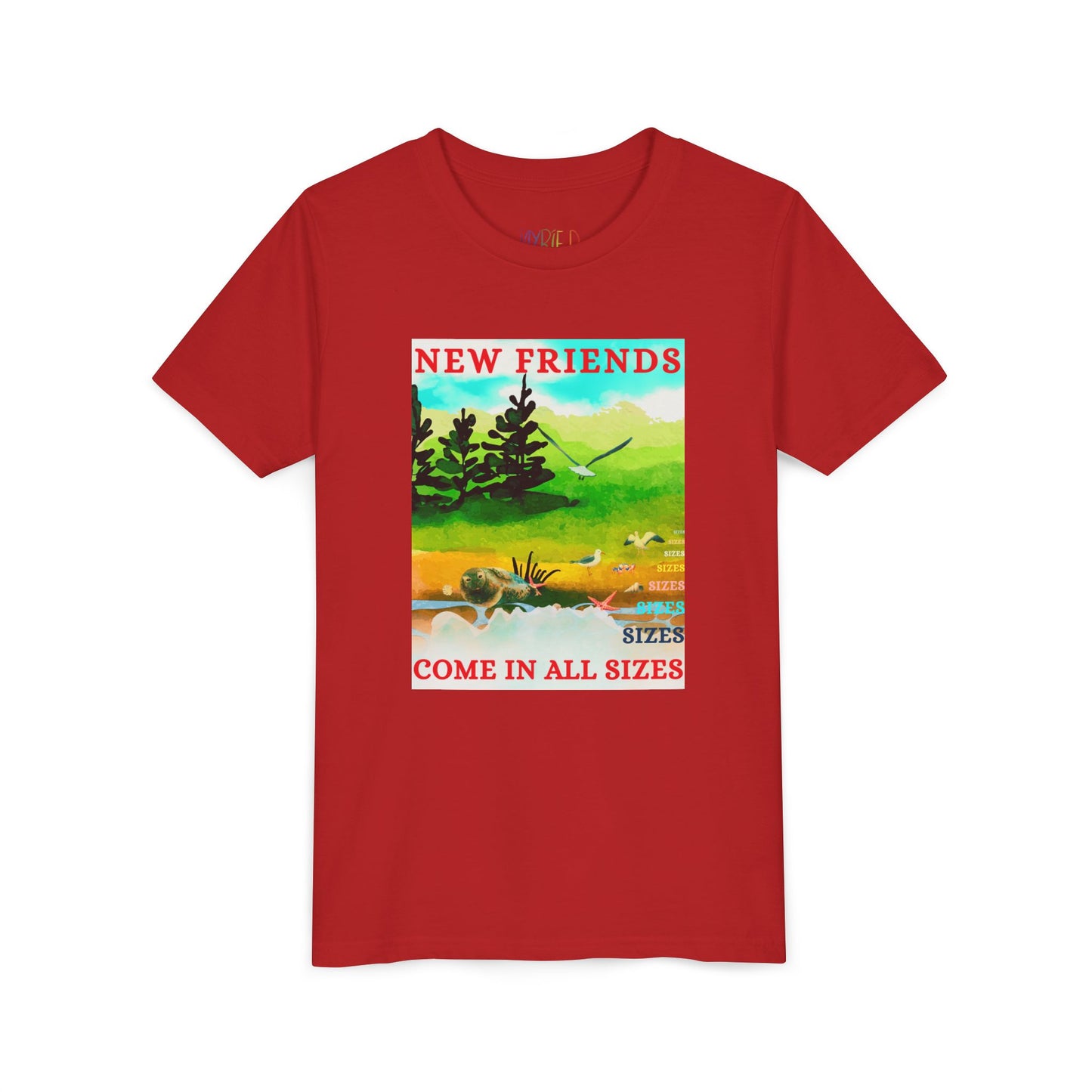 Youth New Friends Come in All Sizes Tee – Inclusive Adventure Shirt, Nature-Inspired Apparel for Curious Kids