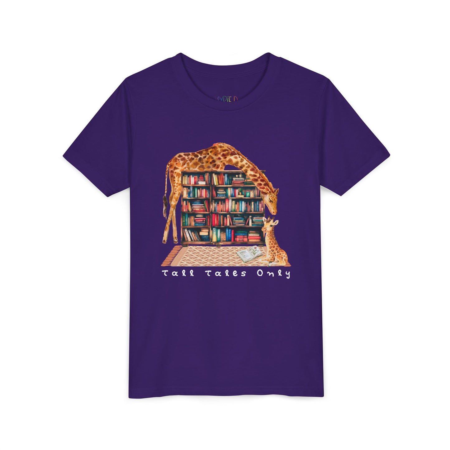 Youth Tall Tales Only Tee – Giraffe Book Shirt for Kids Who Love Big Stories