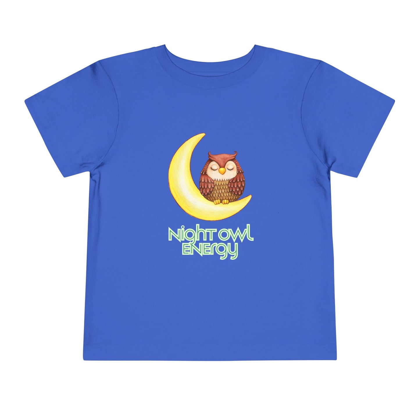 Toddler Night Owl Energy Tee – Sleepy Owl Shirt for Late-Night Littles