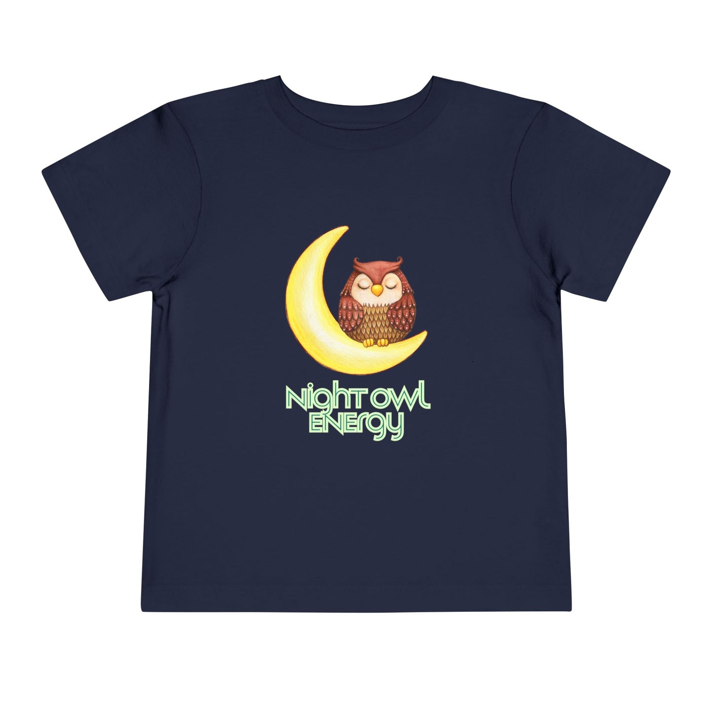 Toddler Night Owl Energy Tee – Sleepy Owl Shirt for Late-Night Littles