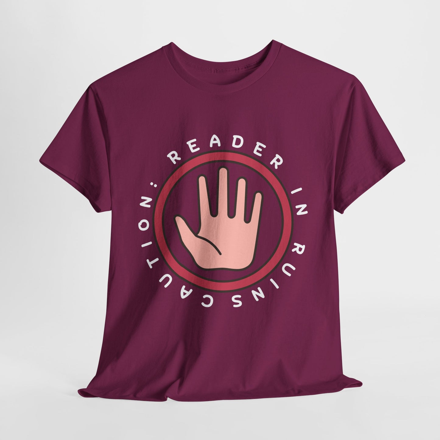 Teen/Adult Unisex Tee – Caution: Reader in Ruins