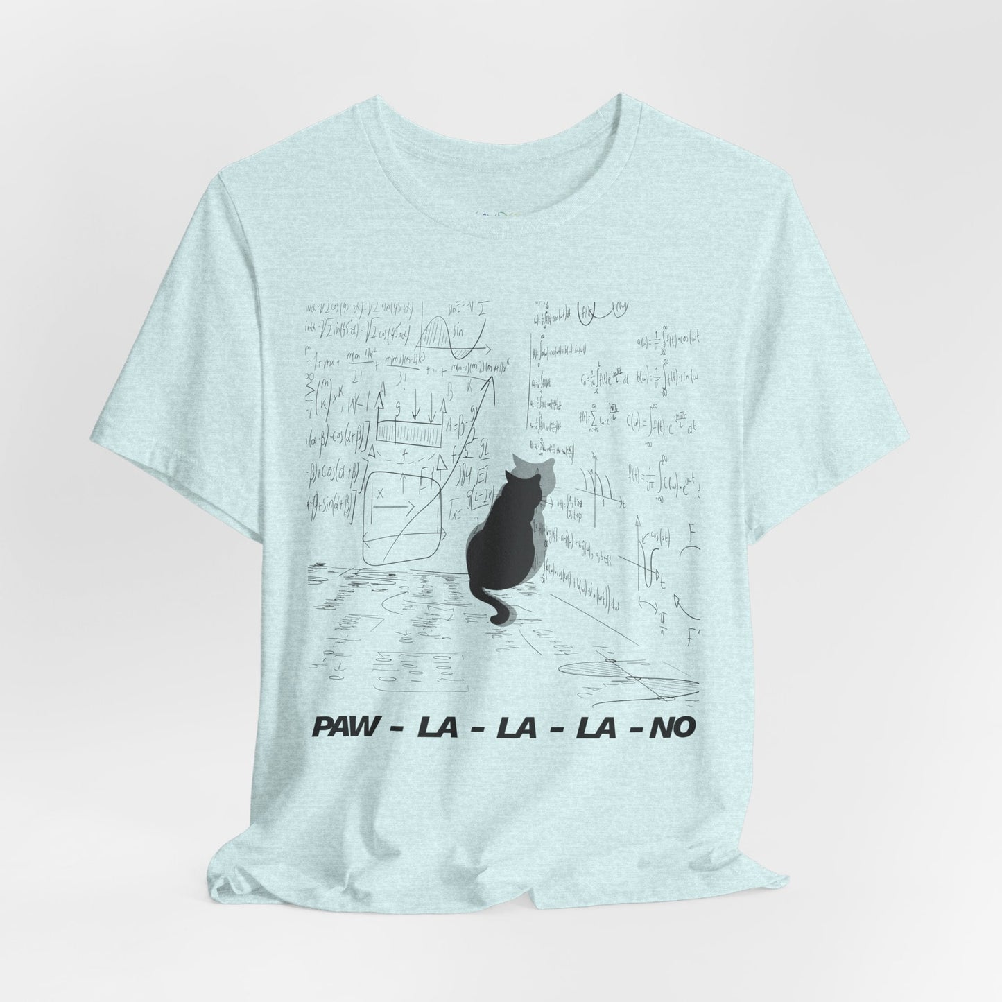 Teen/Adult Unisex Paw-La-La-La-No T-Shirt â€“ Cat Christmas Humor Design Printify