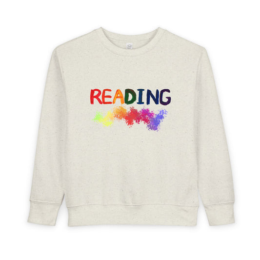 Toddler Reading Rainbow Sweatshirt – Colorful Literacy Crewneck for Little Learners