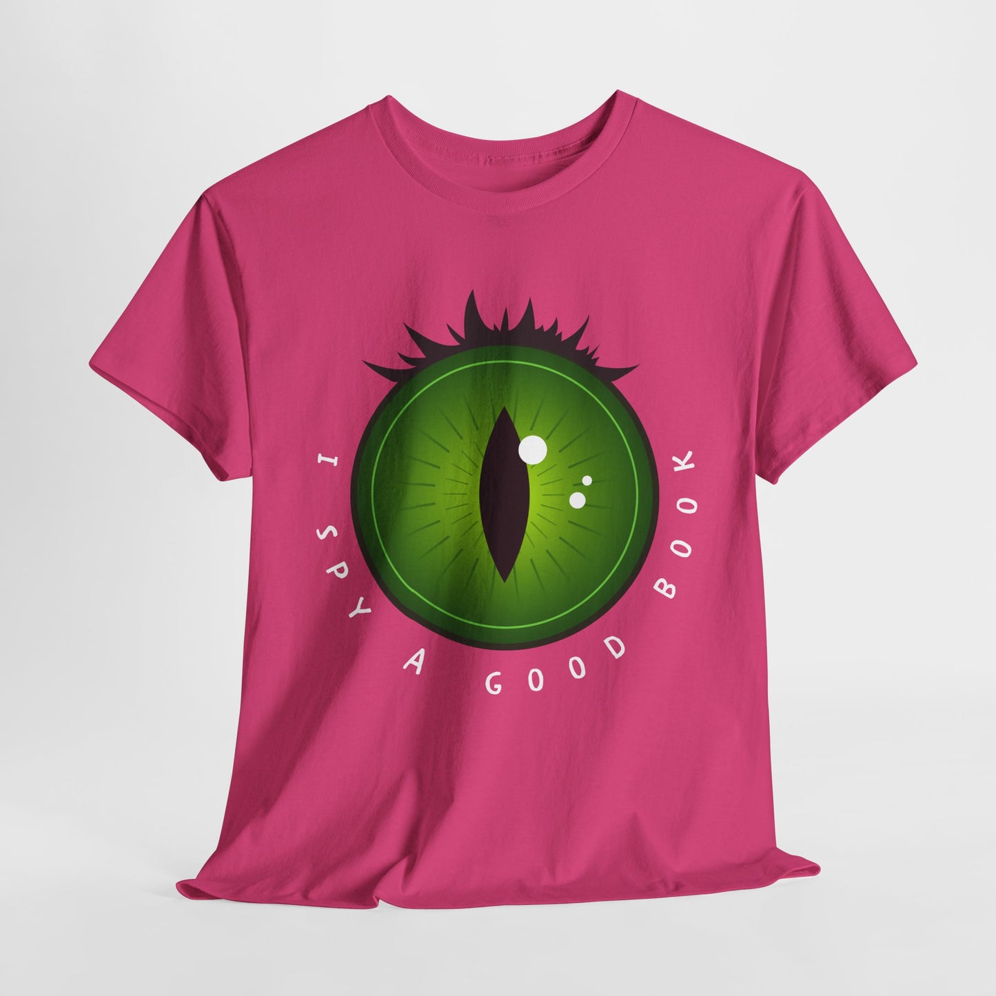 Teen/Adult Unisex “I Spy a Good Book” Reading Shirt – Bold Eyeball Tee for Book Lovers
