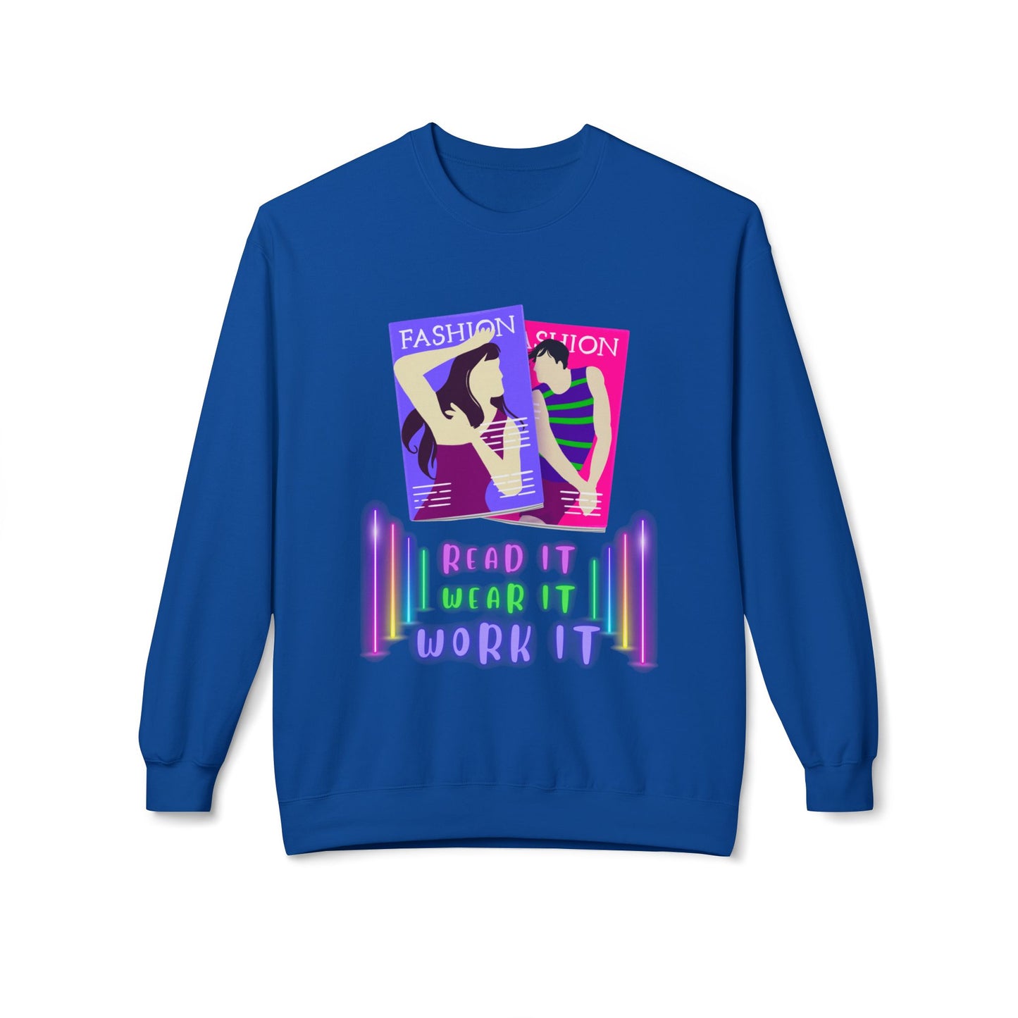 Teen/Adult Unisex Read It, Wear It, Work It Sweatshirt, Fashion Magazine Sweatshirt