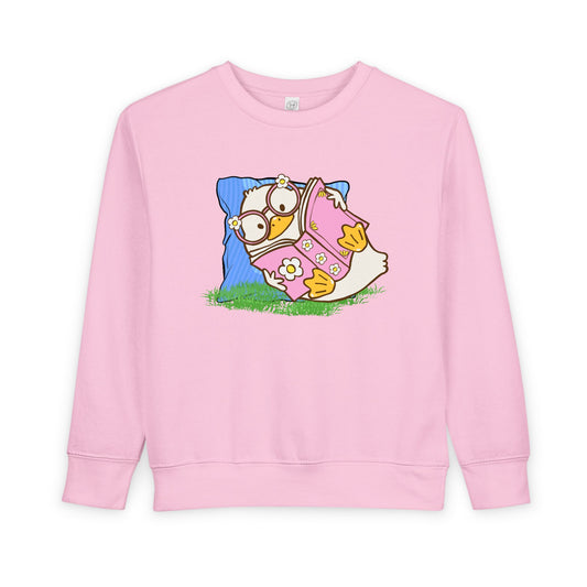 Toddler Cozy Duck Reader Sweatshirt – Cute Storytime Crewneck for Kids