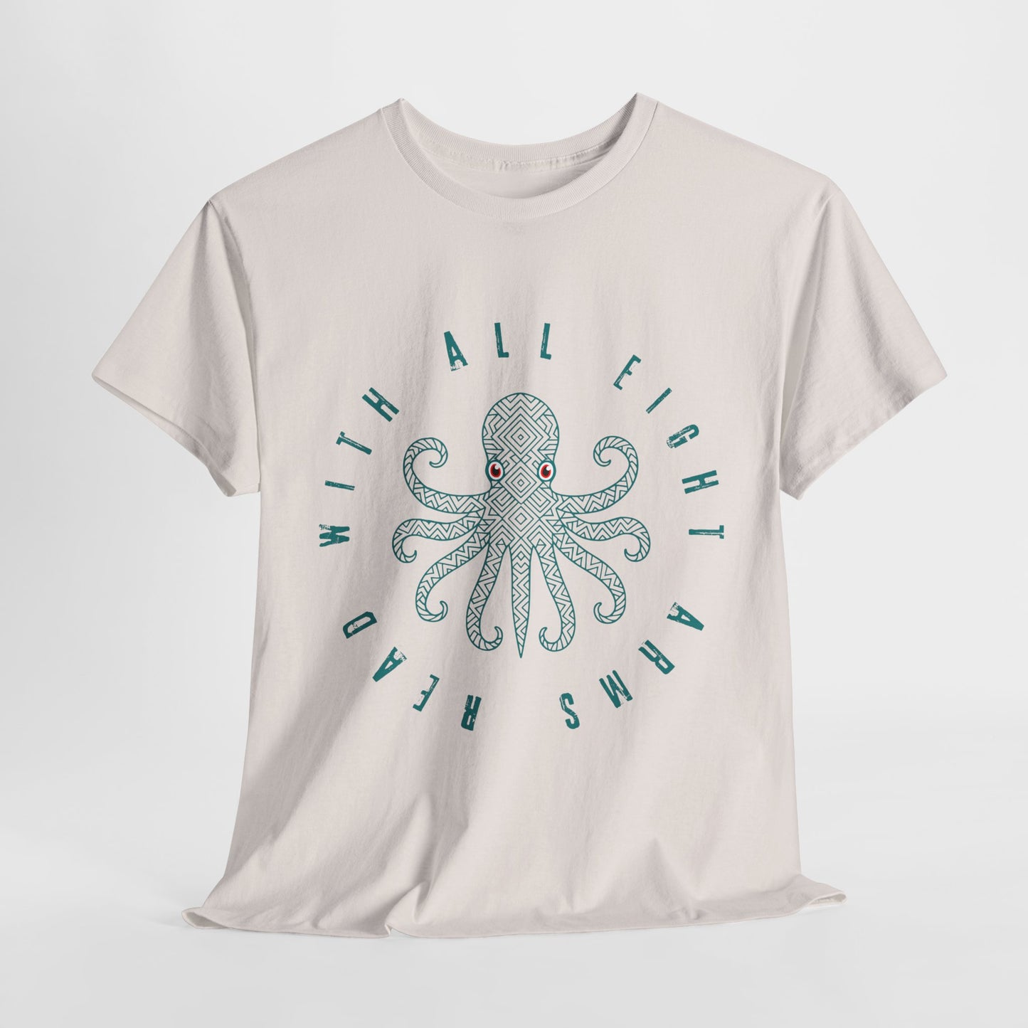 Teen/Adult Unisex – Read With All Eight Arms Tee – Ocean-Inspired Book Lover Gift