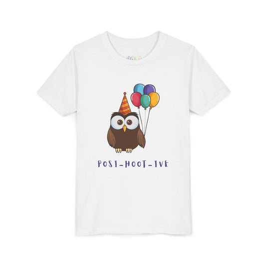 Youth Posi-Hoot-ive Tee – Encouraging Words for Bright Young Minds