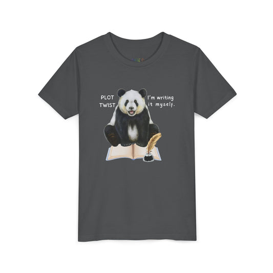 Youth Plot Twist – I’m Writing It Myself Tee – Panda Shirt for Bold Young Creators