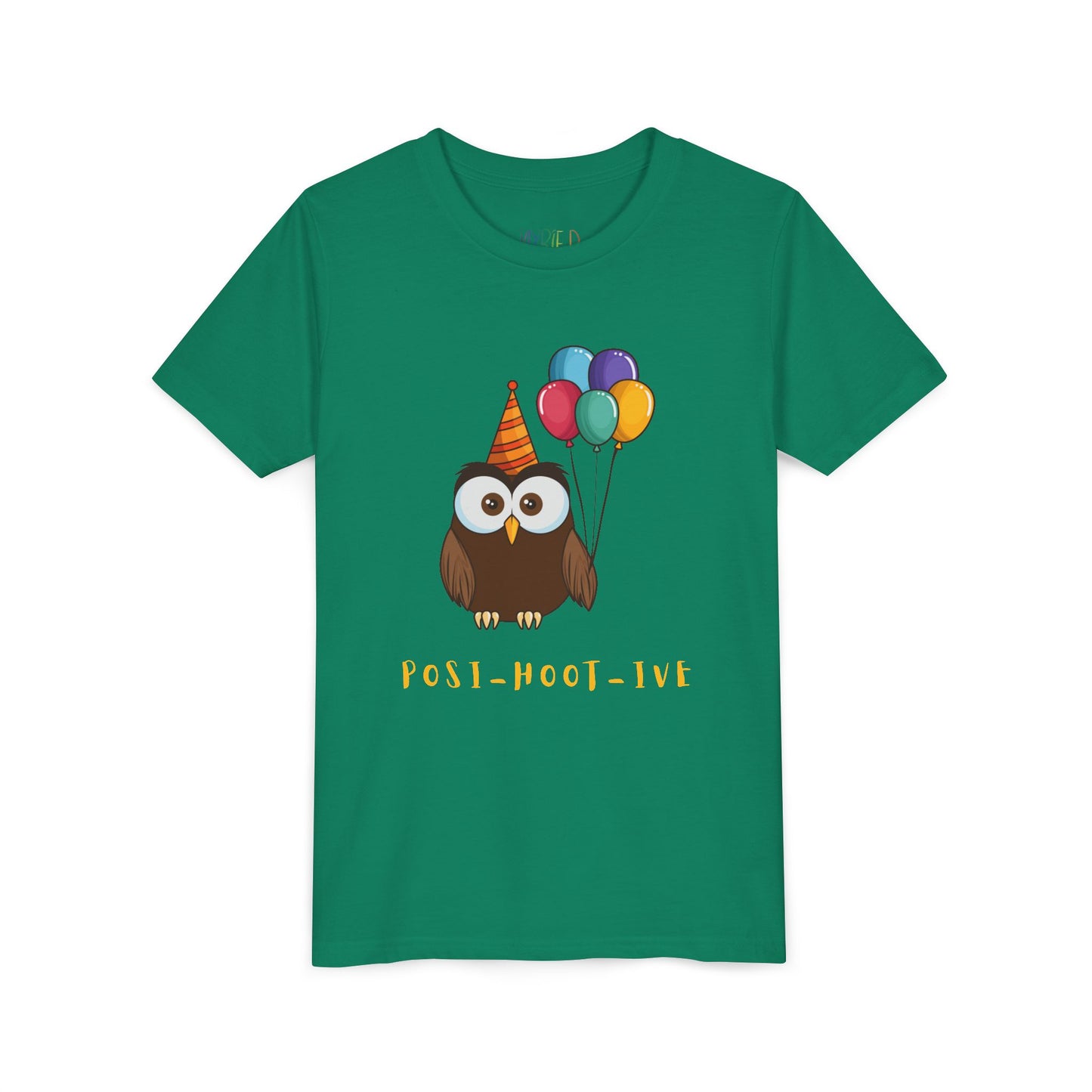 Youth Posi-Hoot-ive Tee – Encouraging Words for Bright Young Minds