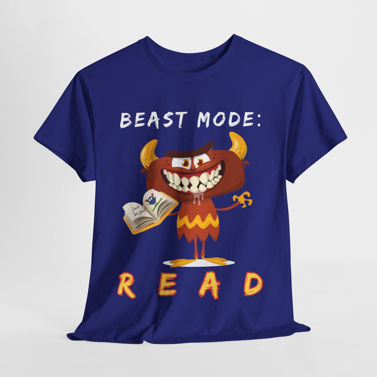 Teen/Adult Unisex “Beast Mode: READ” Tee – Fierce & Funny Reading Shirt for Book Warriors