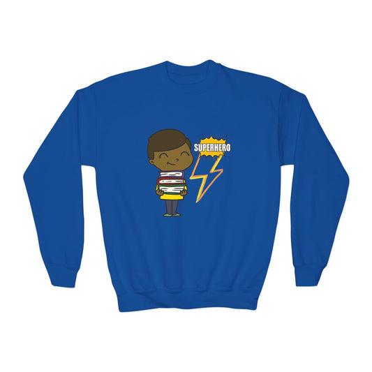Youth Book Superhero Sweatshirt – Powered by Reading!