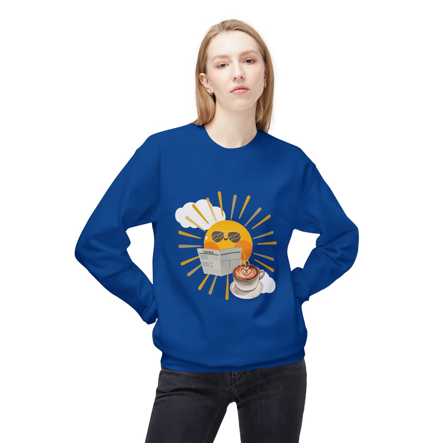 Teen/Adult Unisex Sunny Morning Reader Sweatshirt