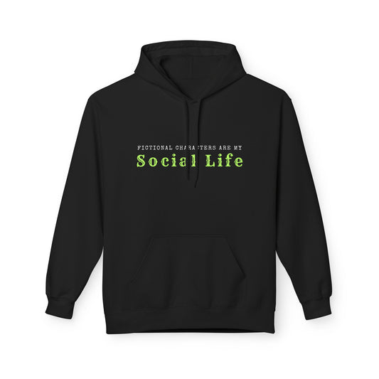 Teen/Adult Unisex Fictional Characters Hoodie – Funny Bookworm Social Life Design
