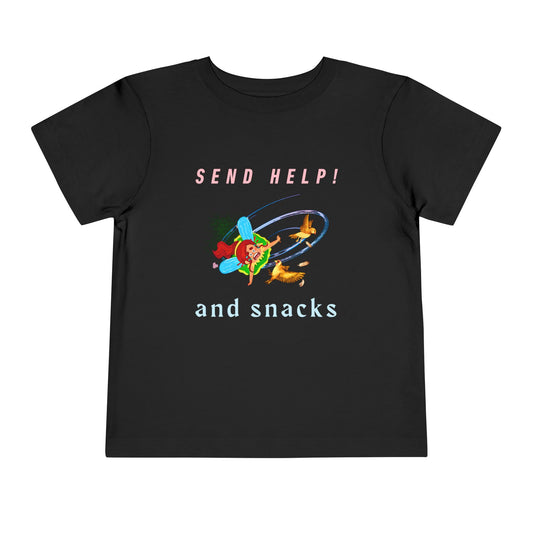 Toddler Send Help and Snacks Tee – Funny Mei-Mei Shirt for Snack-Obsessed Adventurers