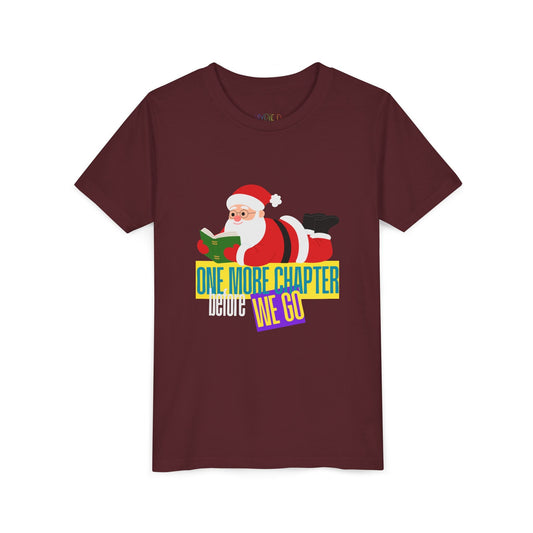 Youth One More Chapter T-Shirt â€“ Reading Santa Design Printify