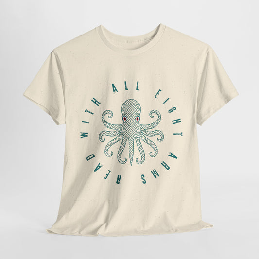 Teen/Adult Unisex – Read With All Eight Arms Tee – Ocean-Inspired Book Lover Gift