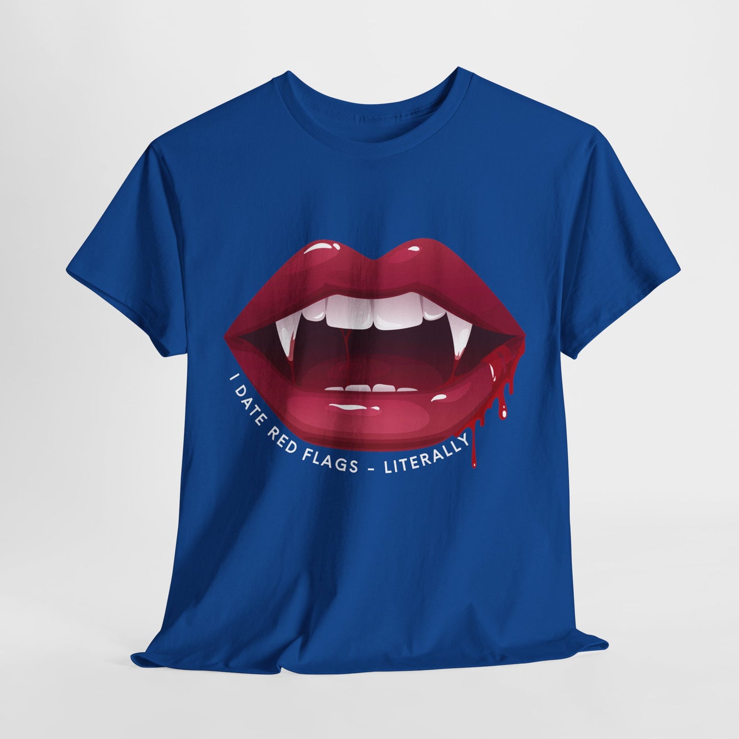 Teen/Adult Unisex “I Date Red Flags – Literally” T-Shirt – Fangirl Gift for Paranormal Romance Readers
