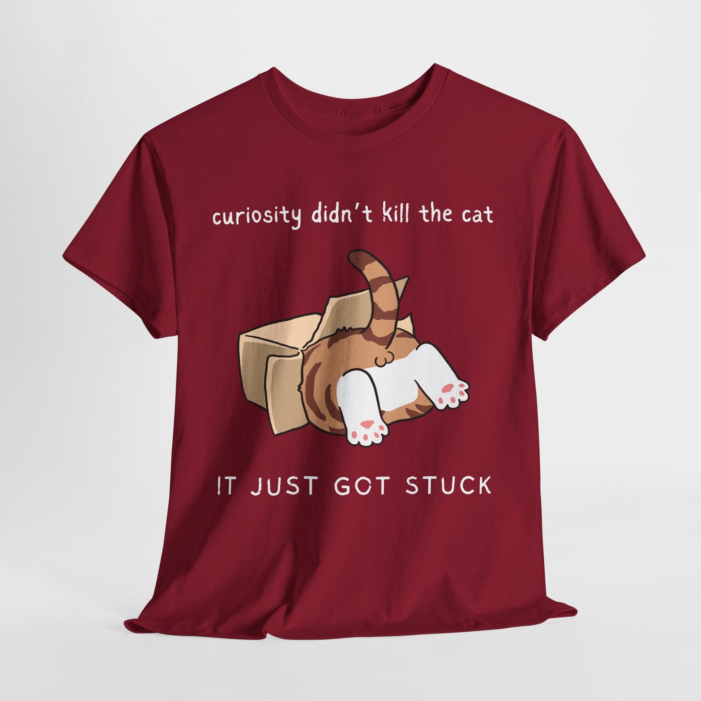 Teen/Adult Unisex Curiosity Cat Tee – Funny Gift for Bookish Cat Lovers