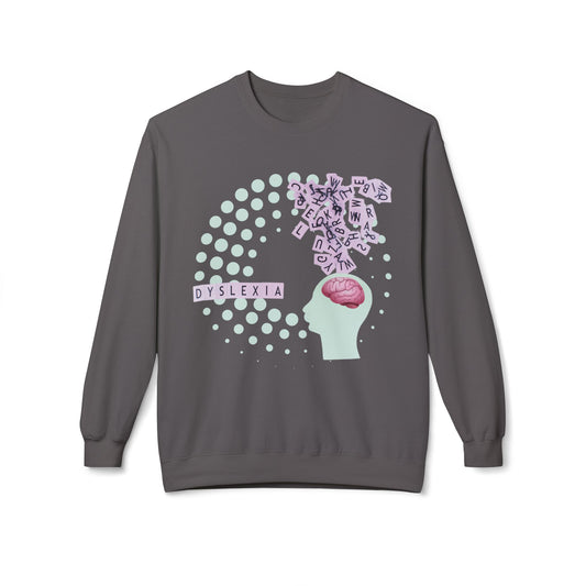 Teen/Adult Unisex Dyslexia Awareness Sweatshirt – Empowering Design for Understanding and Inclusion