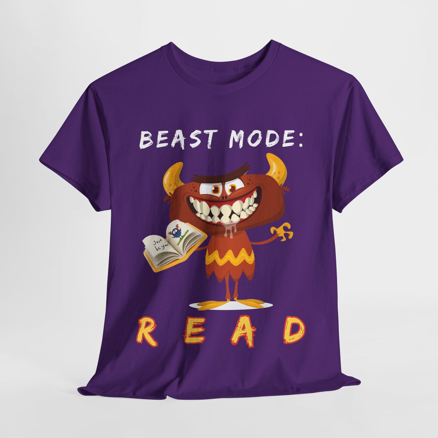 Teen/Adult Unisex “Beast Mode: READ” Tee – Fierce & Funny Reading Shirt for Book Warriors