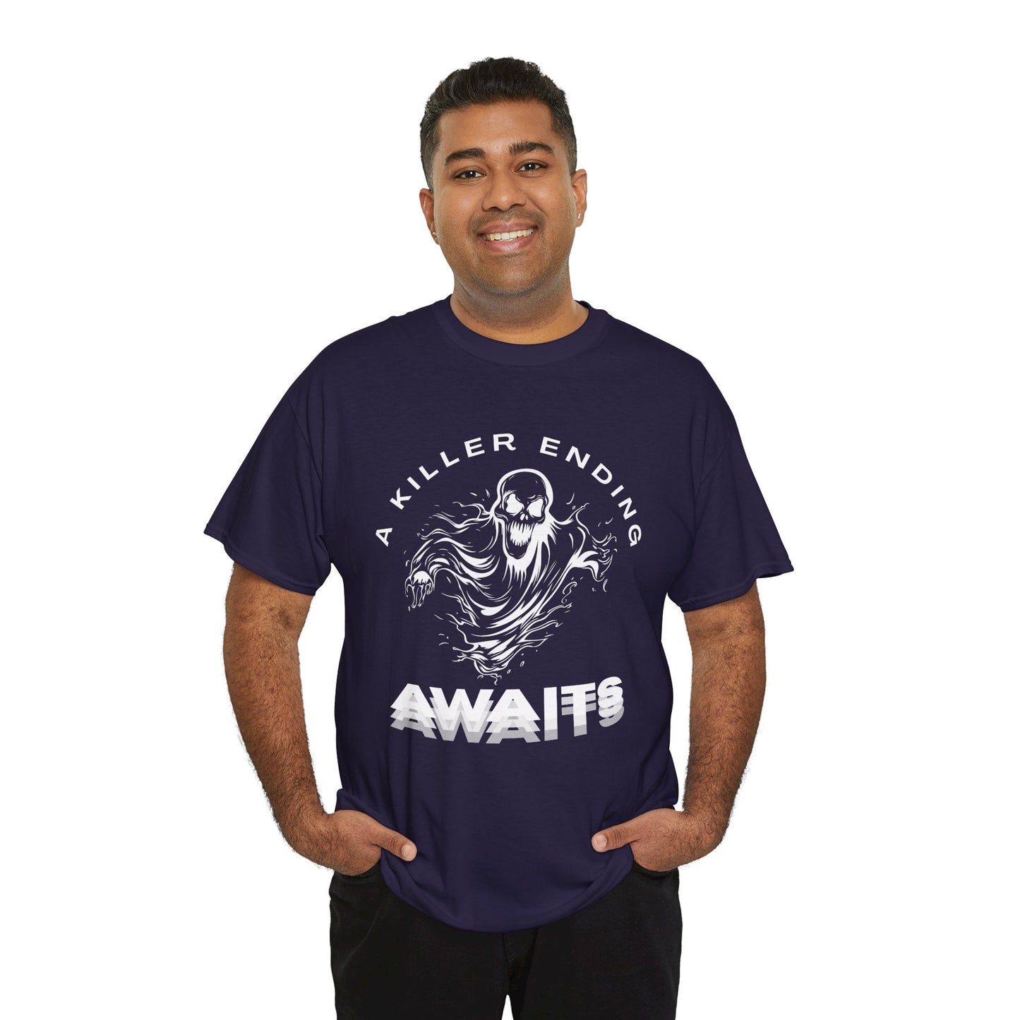 Teen/Adult Unisex A Killer Ending Awaits T-Shirt â€“ Horror Thriller Graphic Tee