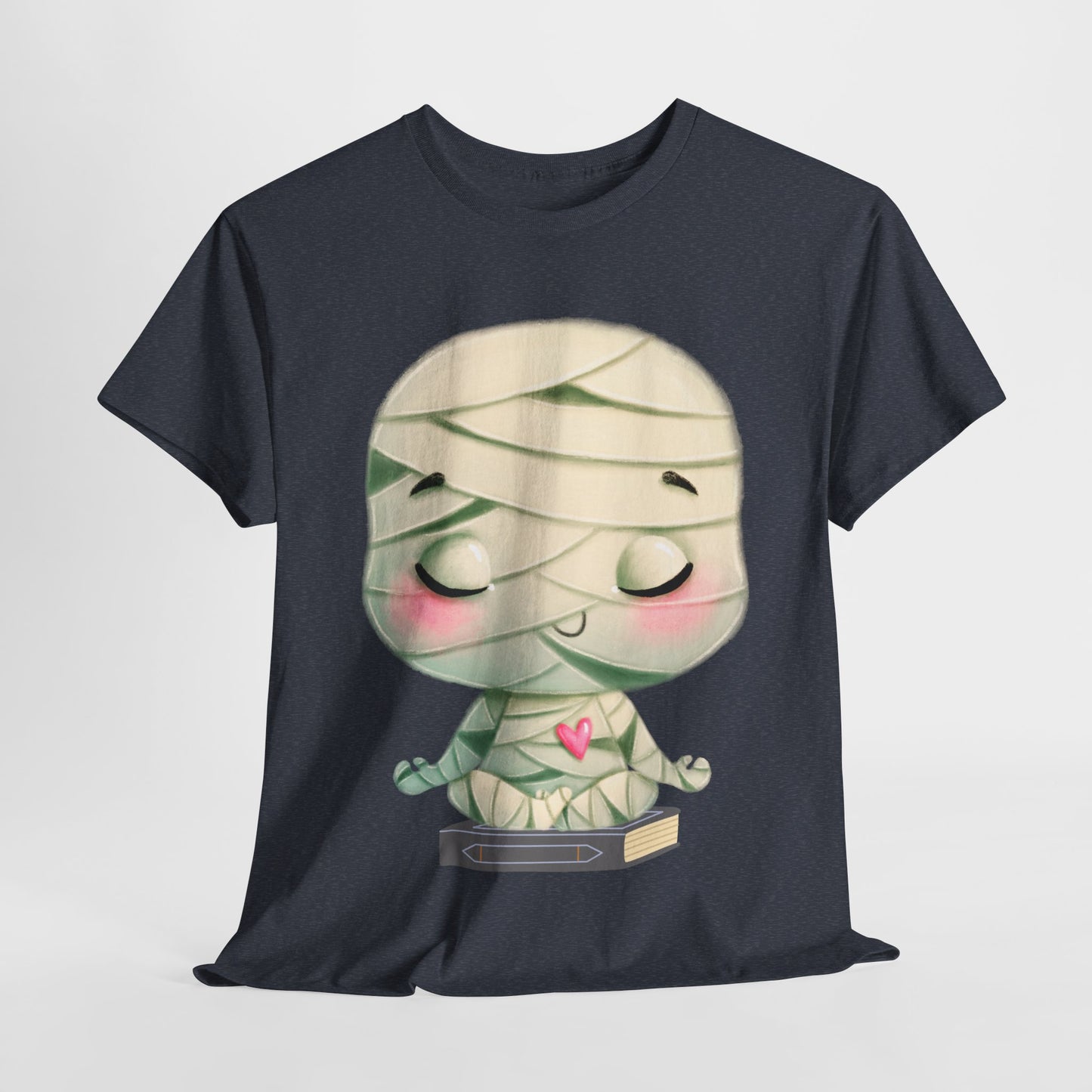 Teen/Adult Unisex Cute Mummy Reading Tee – Spooky Sweet Halloween Book Lover Shirt