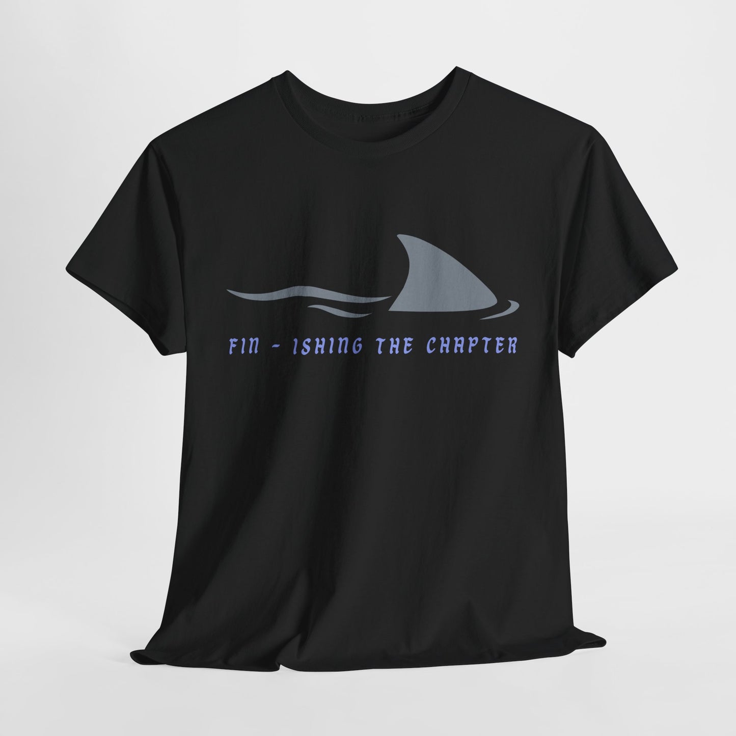 Teen/Adult Unisex Fin-ishing the Chapter – Shark Reader Tee for Book Devourers
