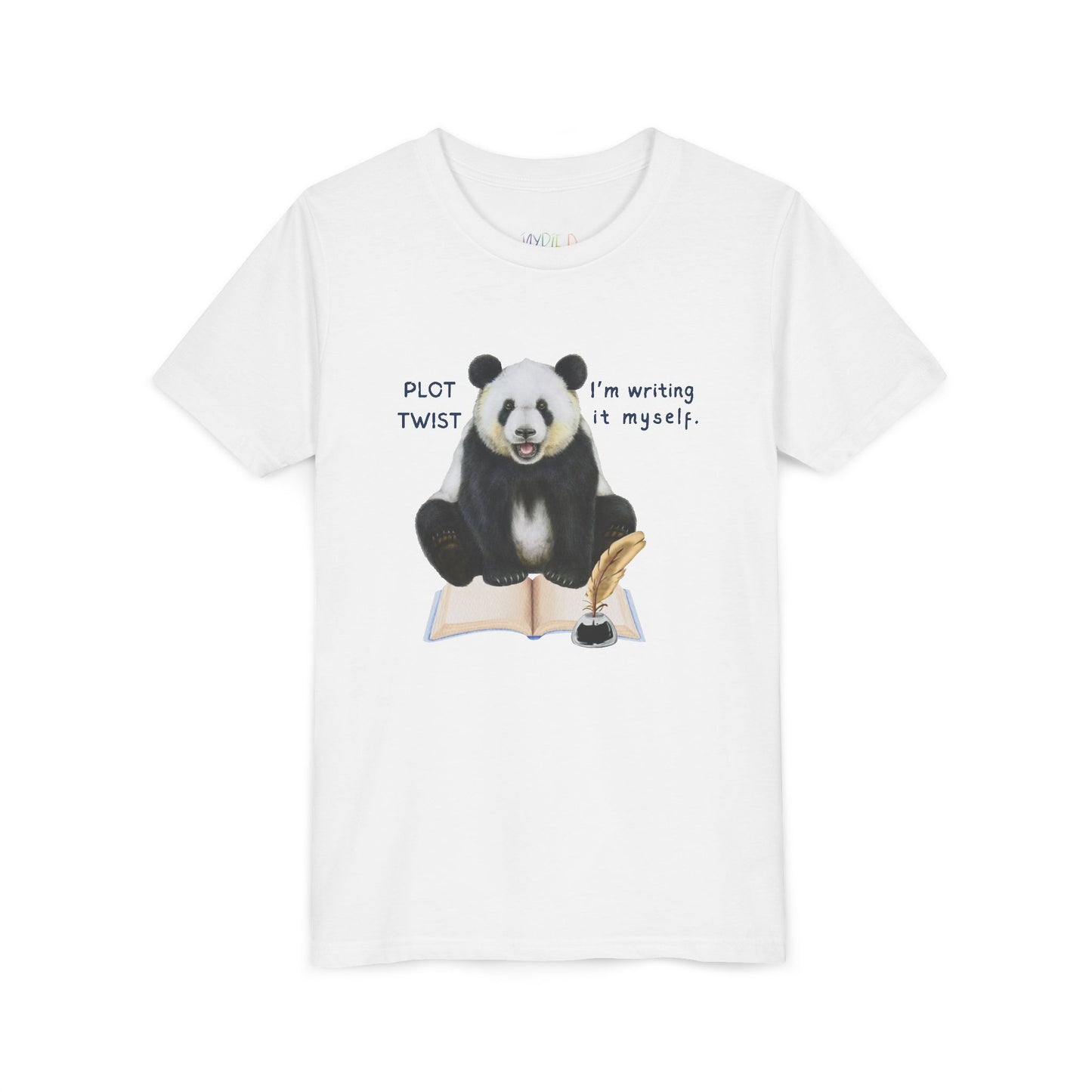 Youth Plot Twist – I’m Writing It Myself Tee – Panda Shirt for Bold Young Creators