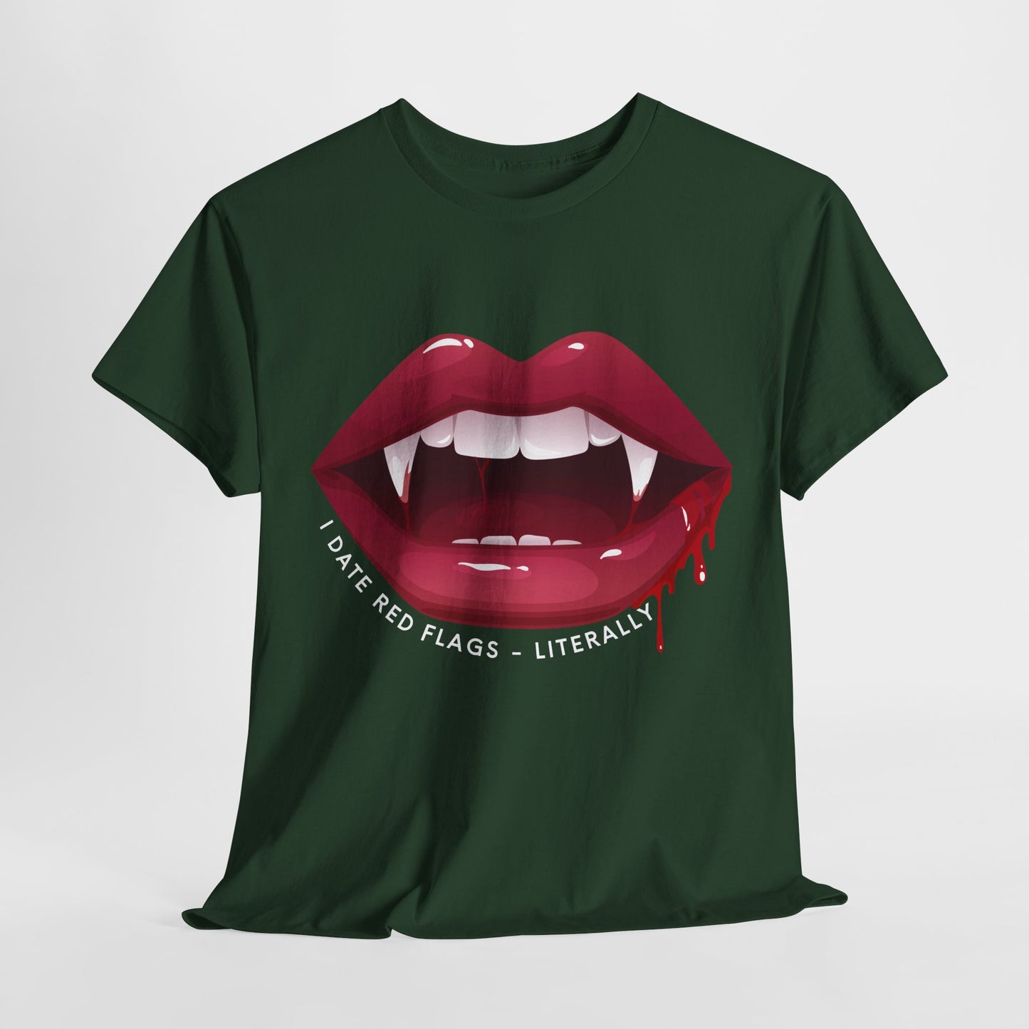 Teen/Adult Unisex “I Date Red Flags – Literally” T-Shirt – Fangirl Gift for Paranormal Romance Readers