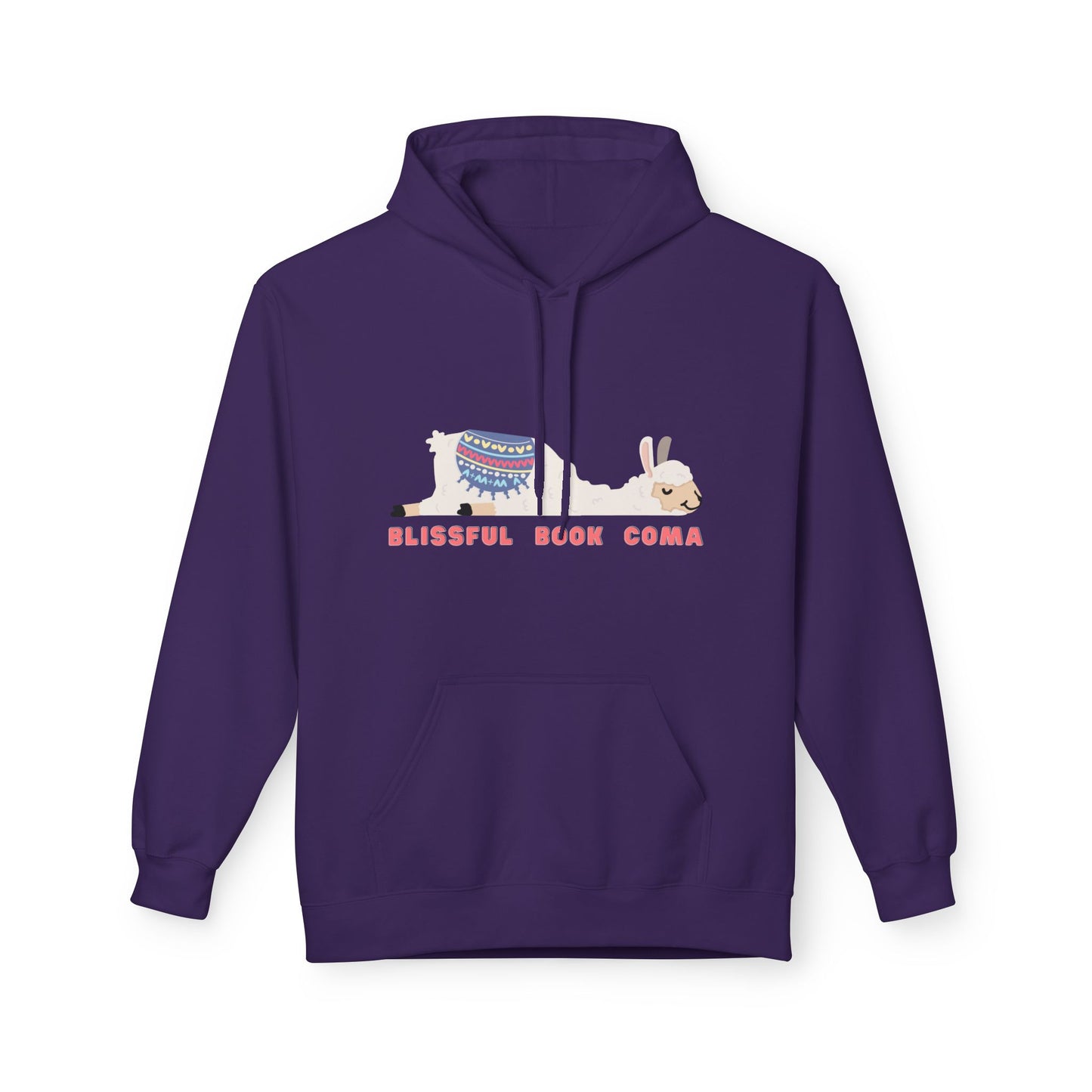 Teen/Adult Unisex Blissful Book Coma Llama Hoodie
