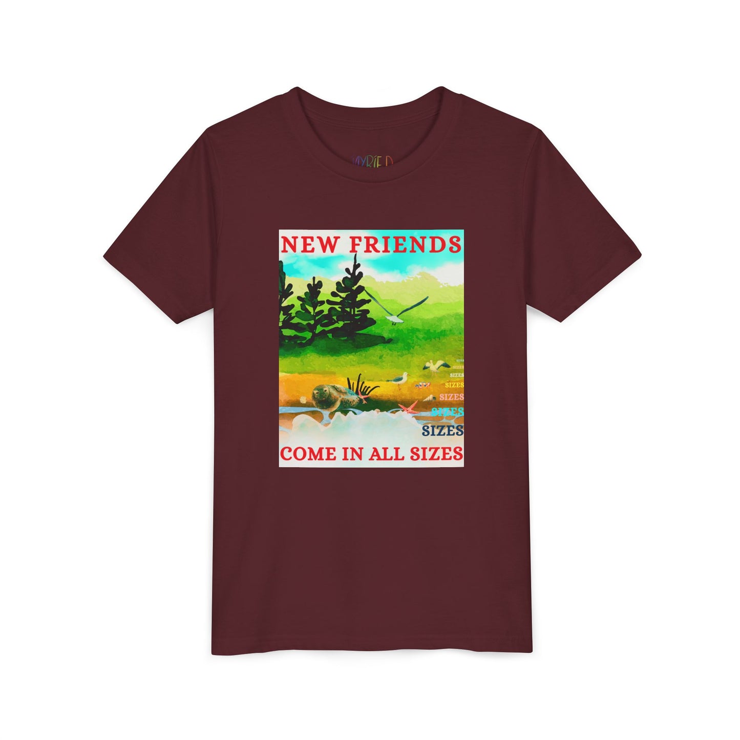 Youth New Friends Come in All Sizes Tee – Inclusive Adventure Shirt, Nature-Inspired Apparel for Curious Kids