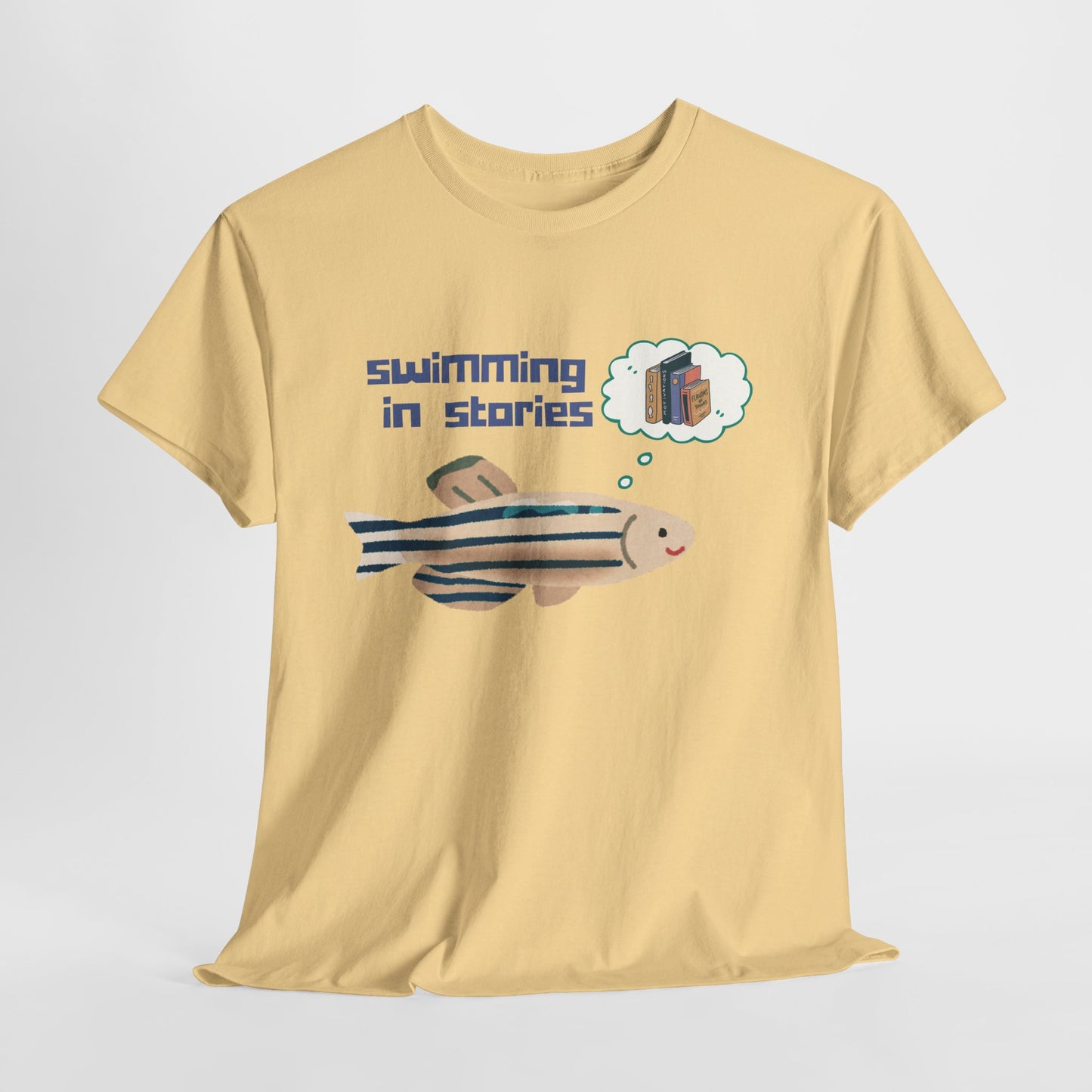 Teen/Adult Unisex Swimming in Stories Tee – For Readers Who Dive Deep Into Books