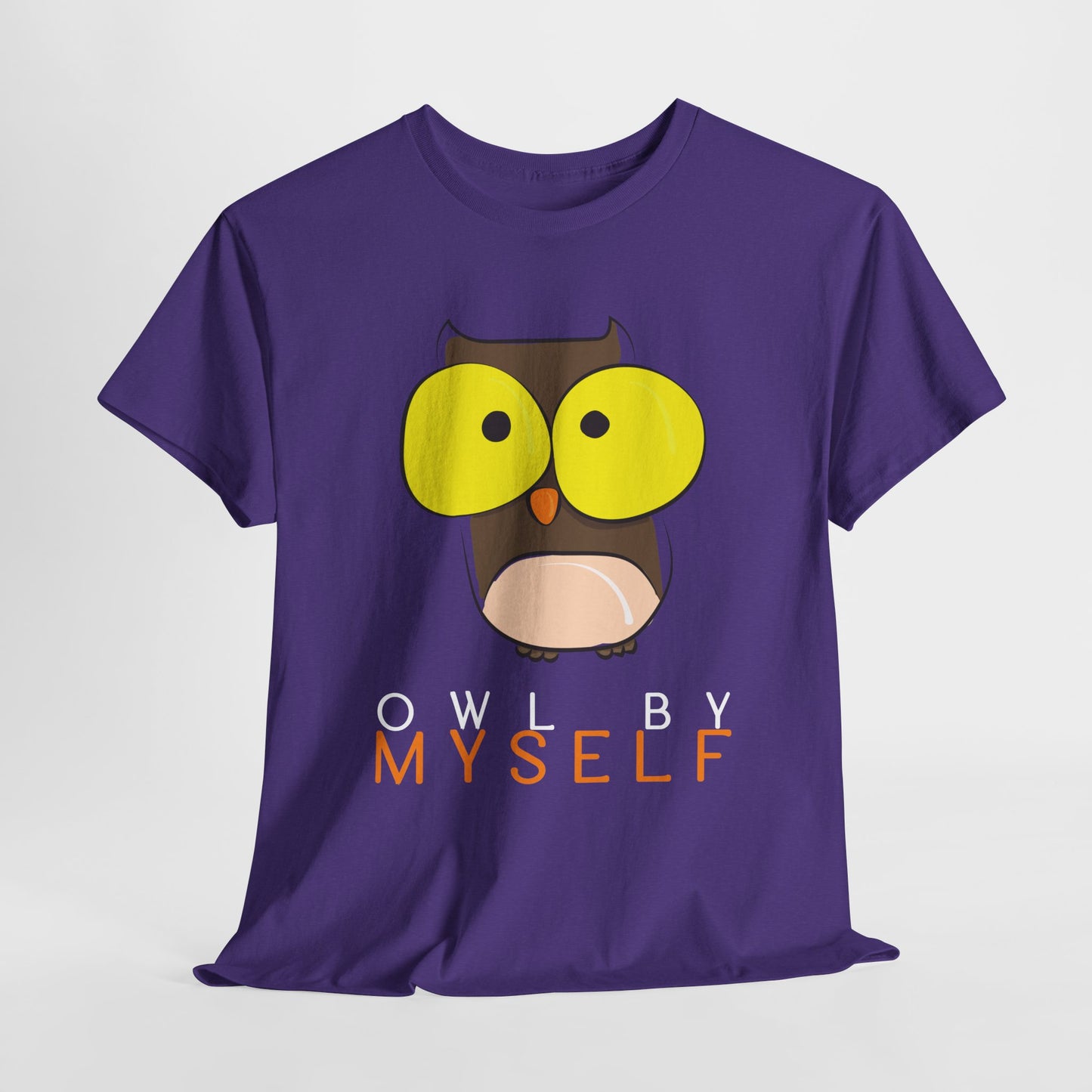 Teen/Adult Unisex Owl By Myself Tee – For the Proudly Introverted or Just Plain Punny