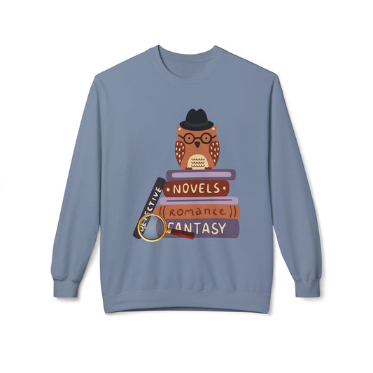 Teen/Adult Unisex Genre Detective Owl Sweatshirt