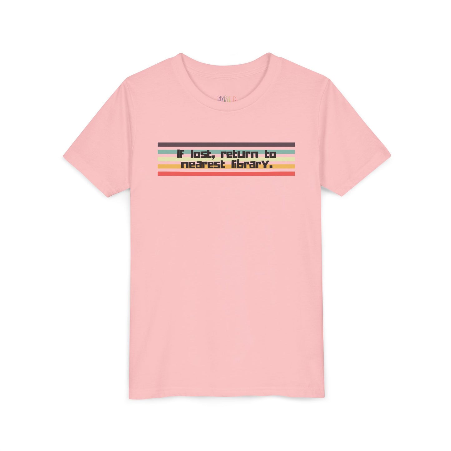 Youth If Lost, Return to Nearest Library Tee – A Playful Nod to Bookish Kids