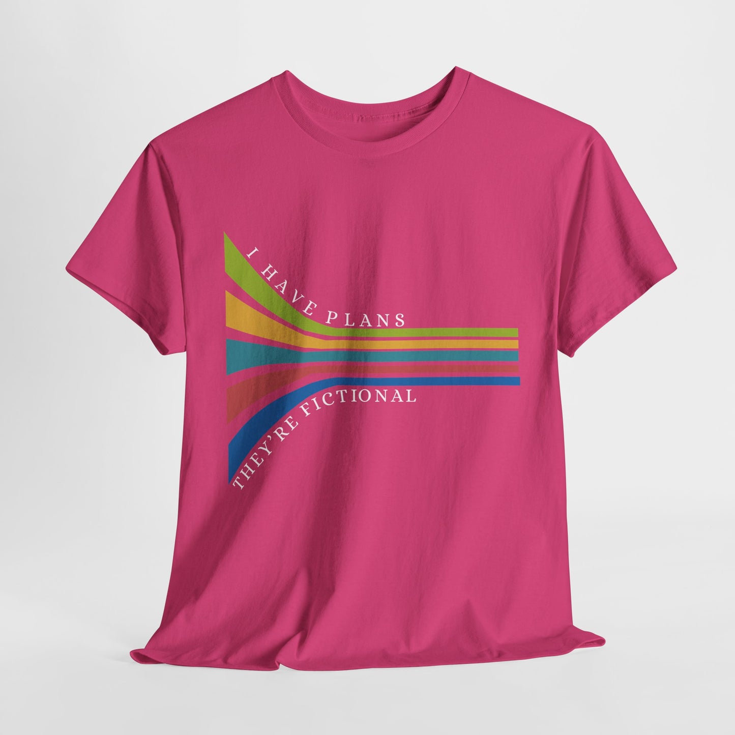 Teen/Adult Unisex I Have Plans – They’re Fictional Tee – Introvert Humor for Book-Loving Souls