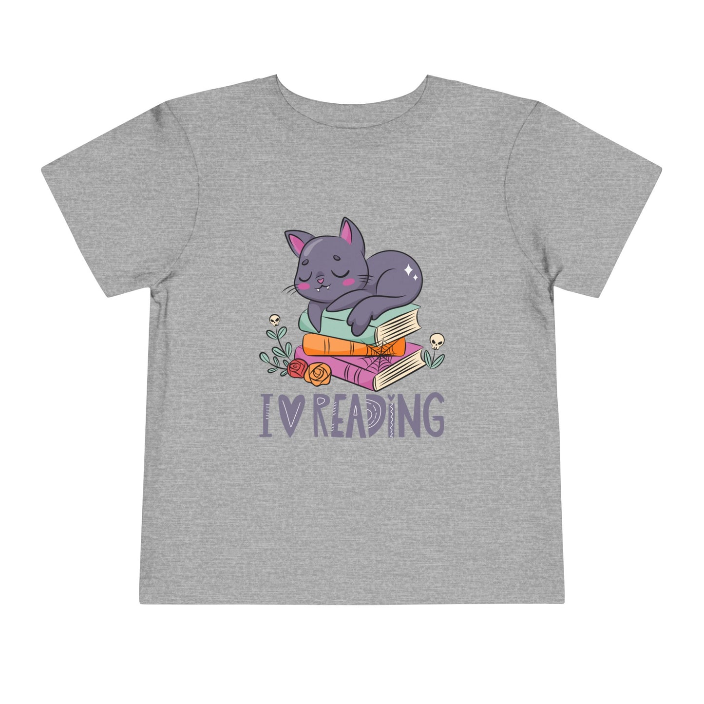 Toddler I Love Reading Cat Tee – Cute Bookworm Shirt for Little Readers