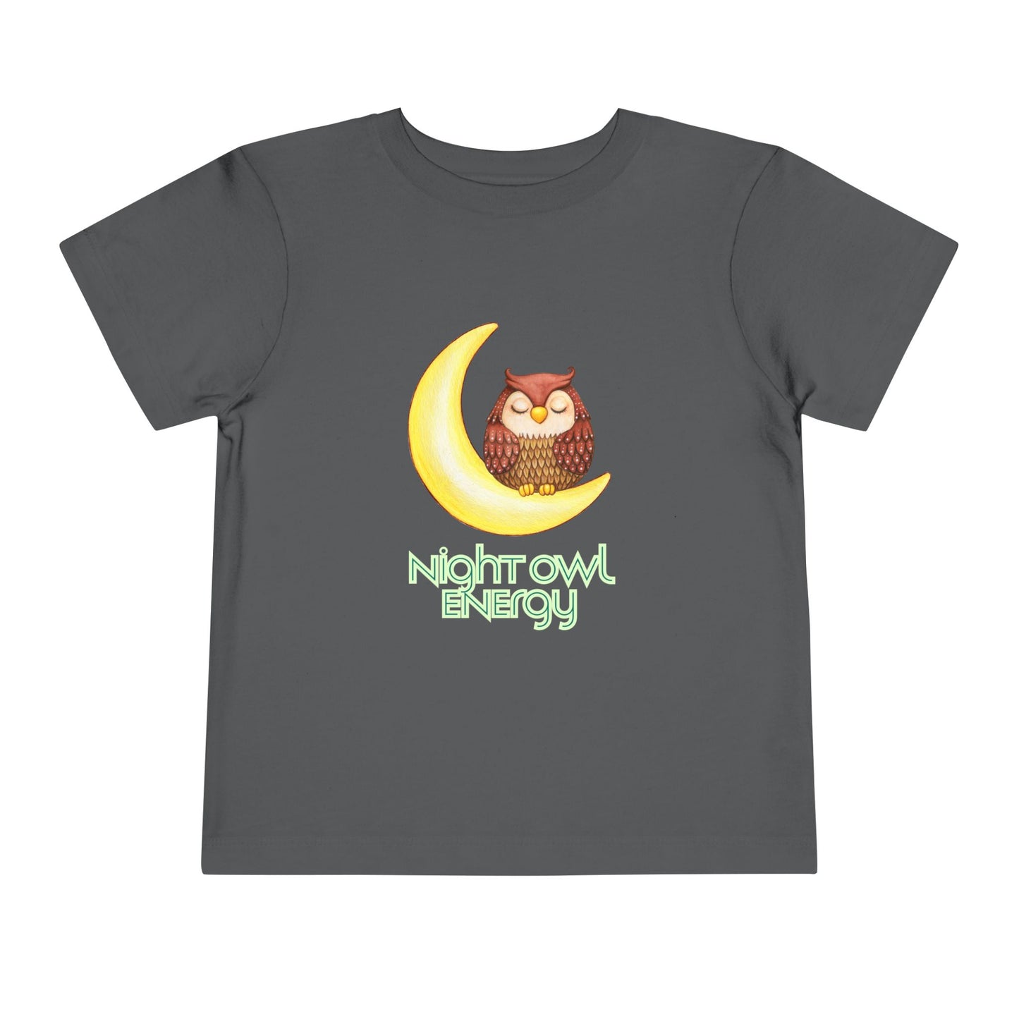 Toddler Night Owl Energy Tee – Sleepy Owl Shirt for Late-Night Littles
