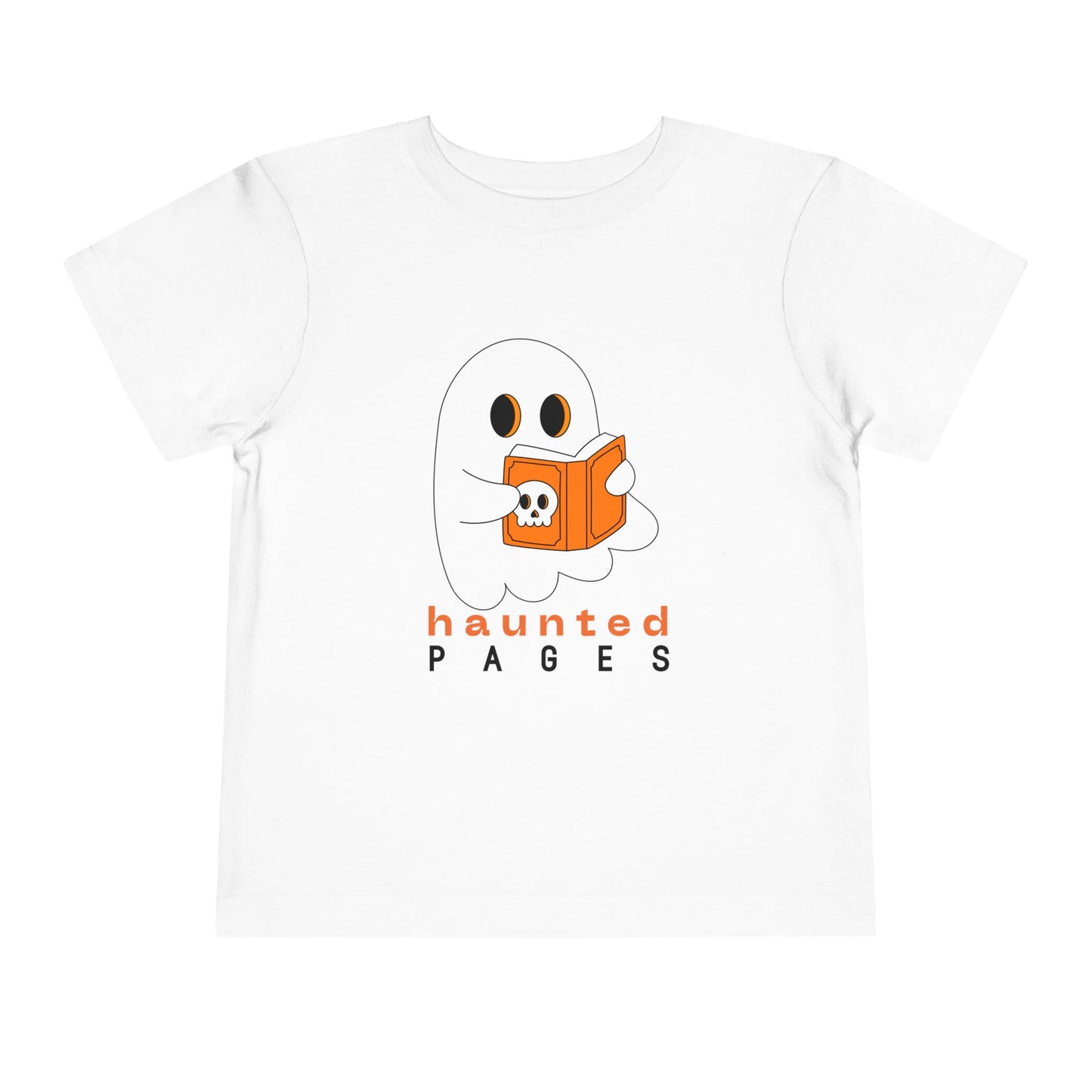 Toddler Haunted Pages Tee – Cute Ghost Halloween Book Shirt
