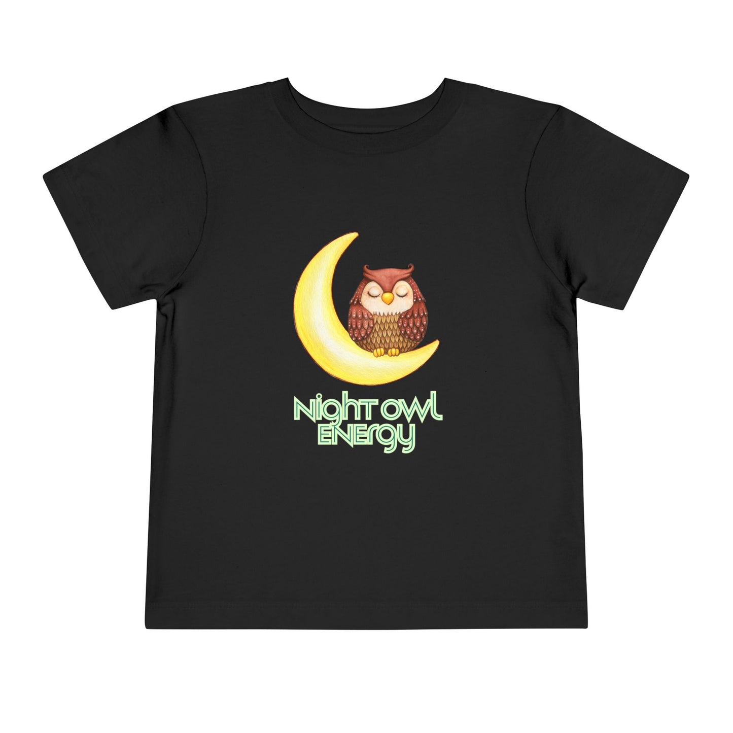 Toddler Night Owl Energy Tee – Sleepy Owl Shirt for Late-Night Littles