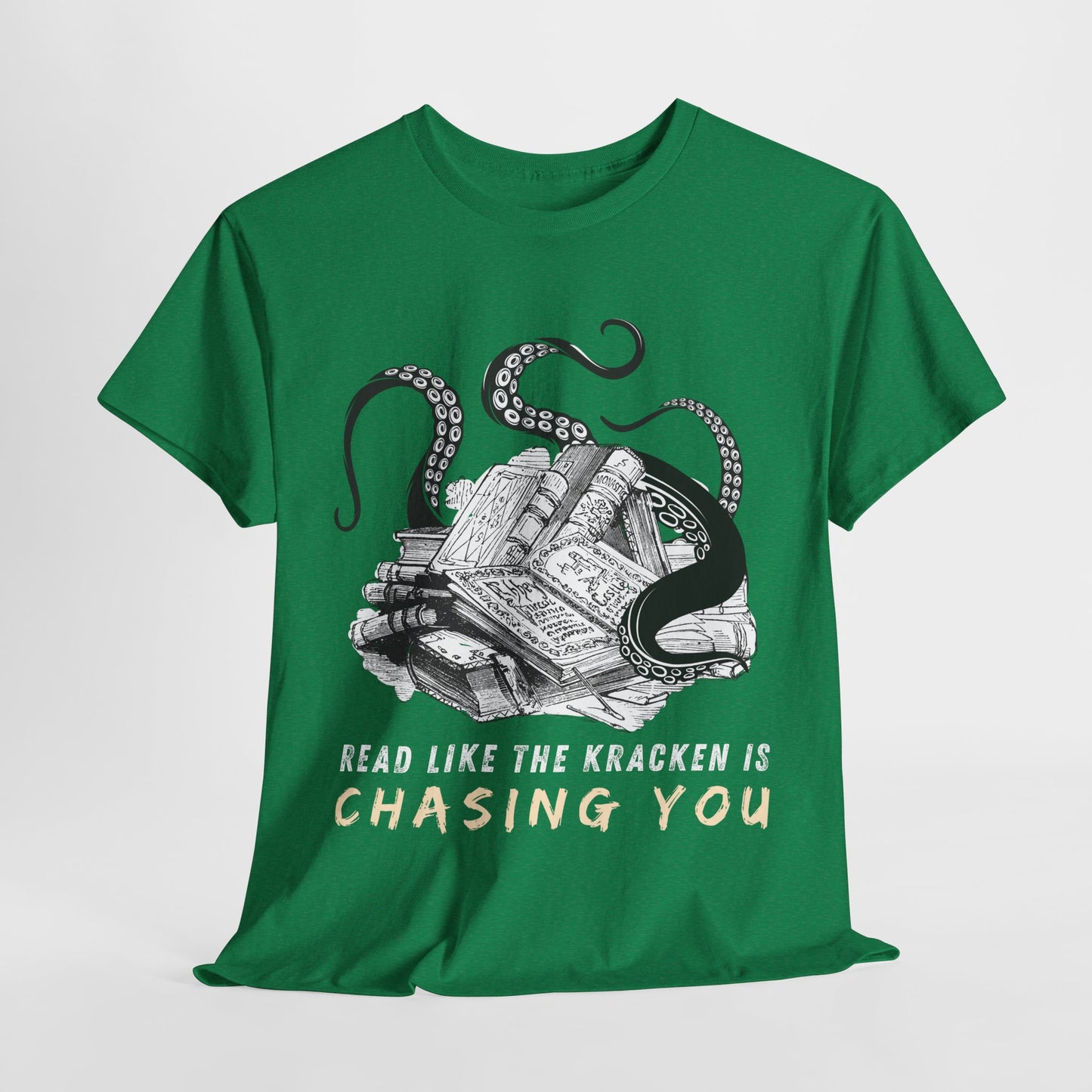 Teen/Adult Unisex “Read Like the Kraken Is Chasing You” Tee – Deep Sea Deadline Energy