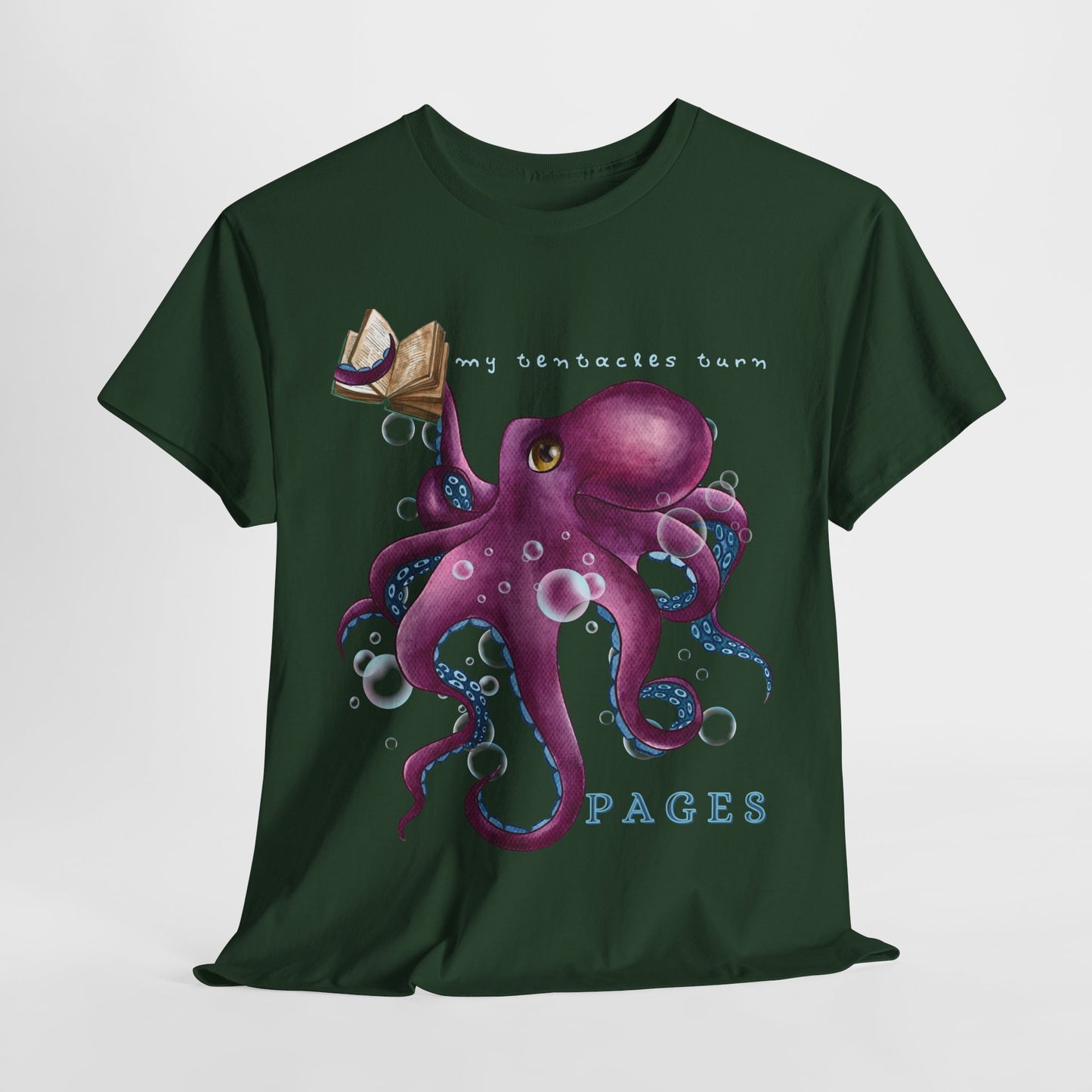 Teen/Adult Unisex My Tentacles Turn Pages Tee